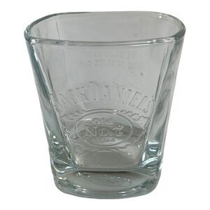 Jack Daniels Old No. 7 Embossed Whiskey Glass Lowball Barware Collectible Cup